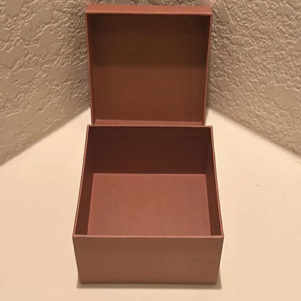 Louis Vuitton LV Square Gift Box Brown Textured Lift Lid Luxury Storage Display